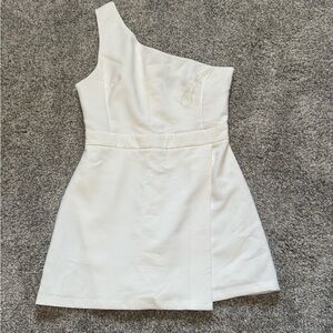 Women’s Size L DO+BE White Dress One Shoulder Short